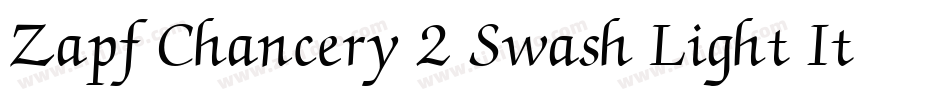 Zapf Chancery 2 Swash Light Italic字体转换